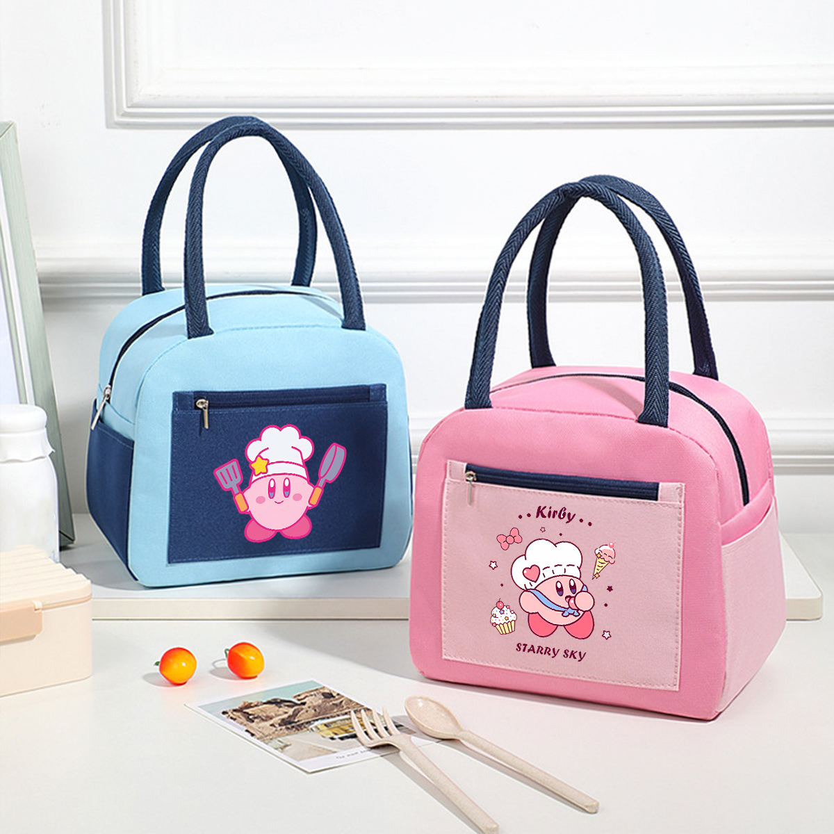 Food Storage Meals - Kirbys geïsoleerde lunchtas Cartoon thermische handtas
