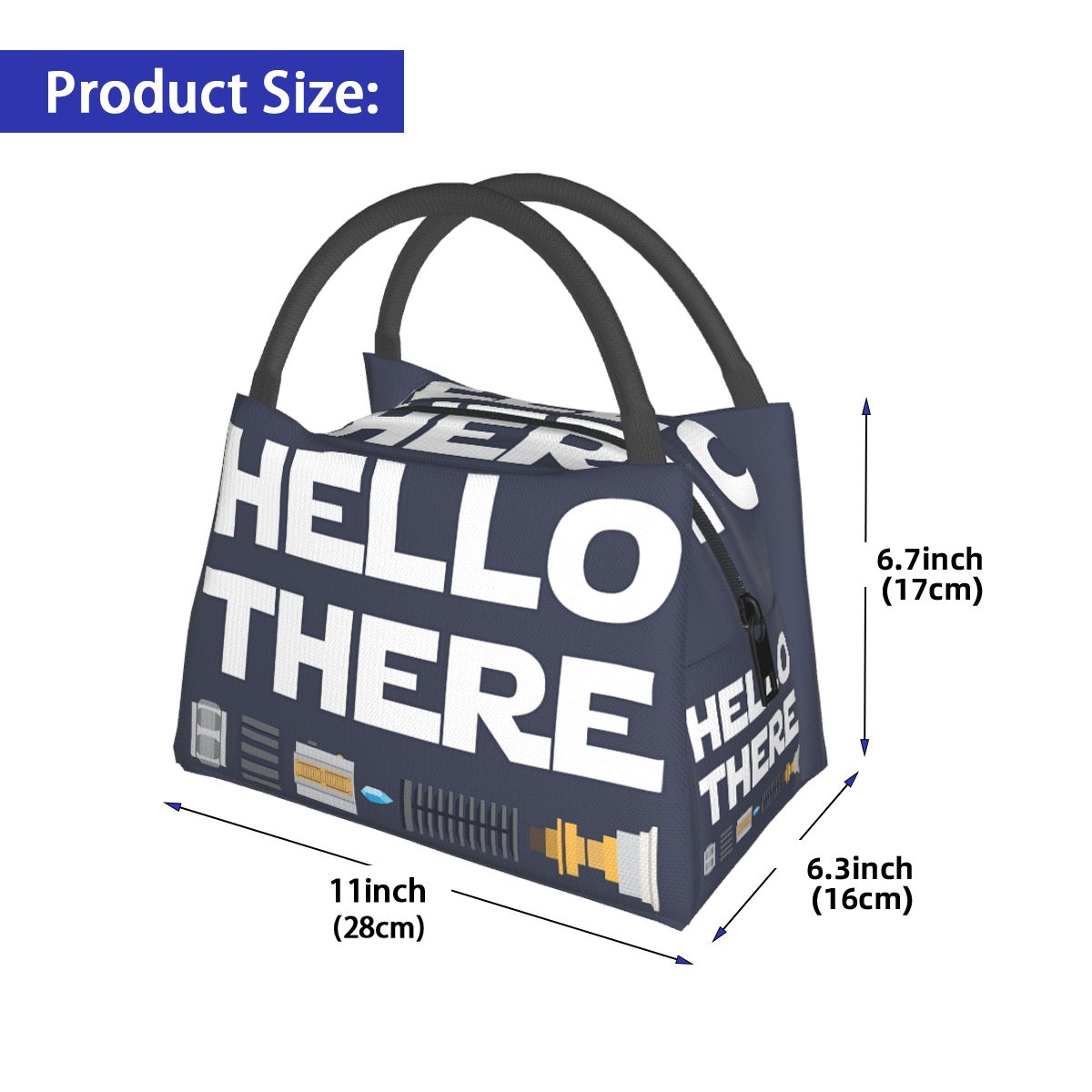 Food Storage Bag - Hallo daar! Geïsoleerde lunchtas voor vrouwen,