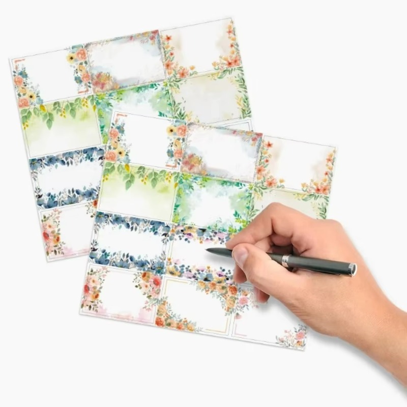 120 stuks bloemmotief etikette - Food Storage Labels recensie en prijs