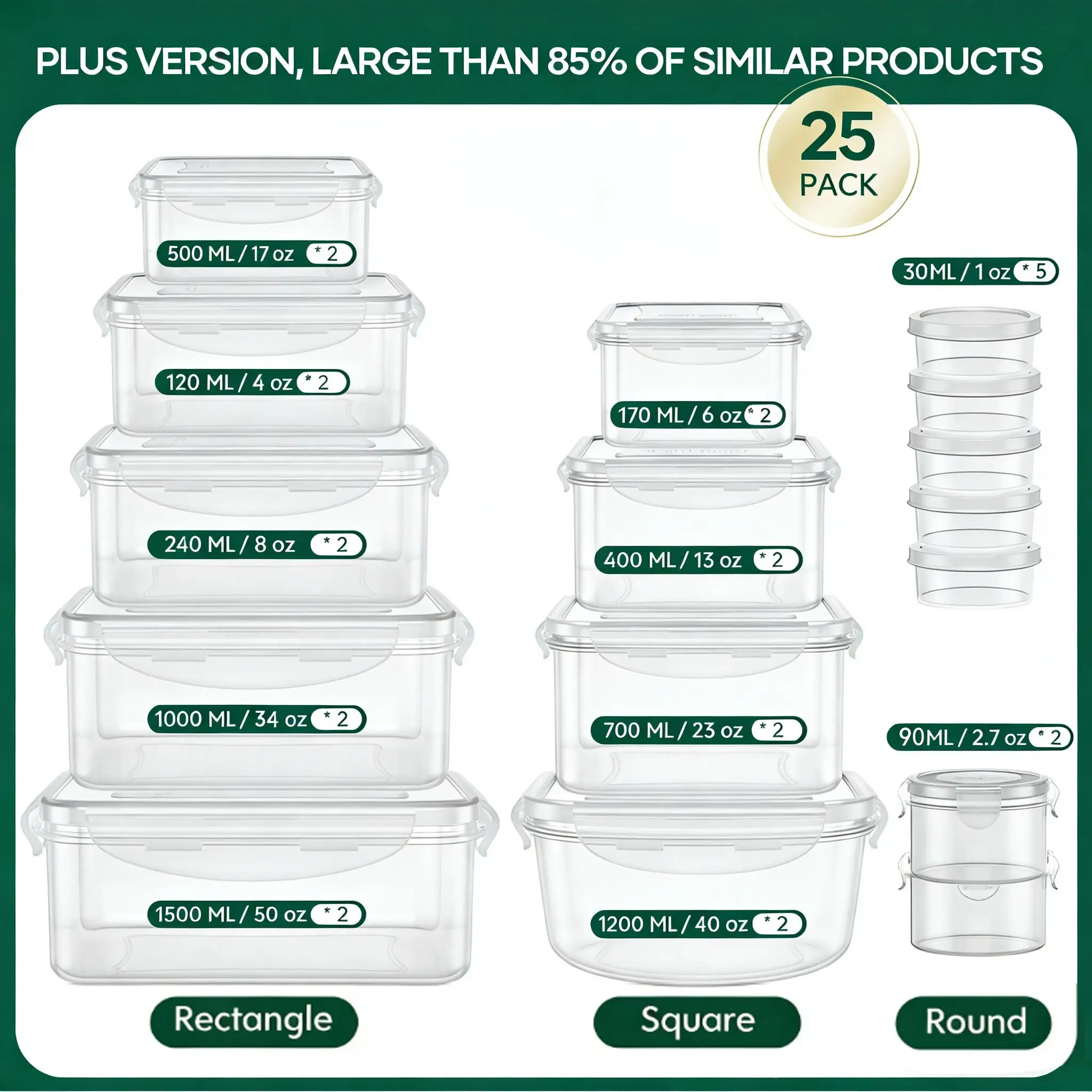 40/42/50/52/62-delige set grot - Food Storage Meals recensie en prijs