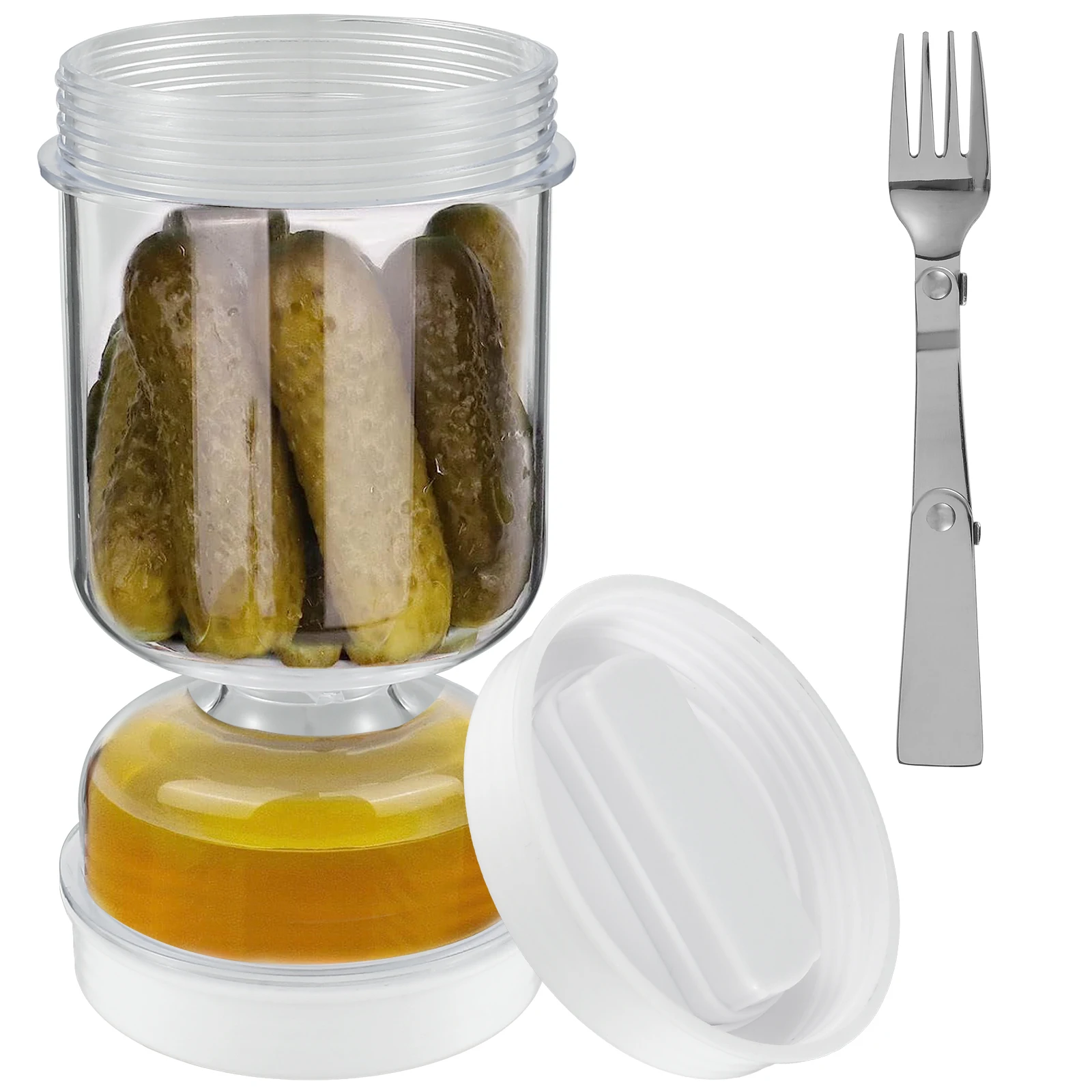 Augurken Pot Met Vorken Droge  - Food Storage With Dividers recensie en prijs