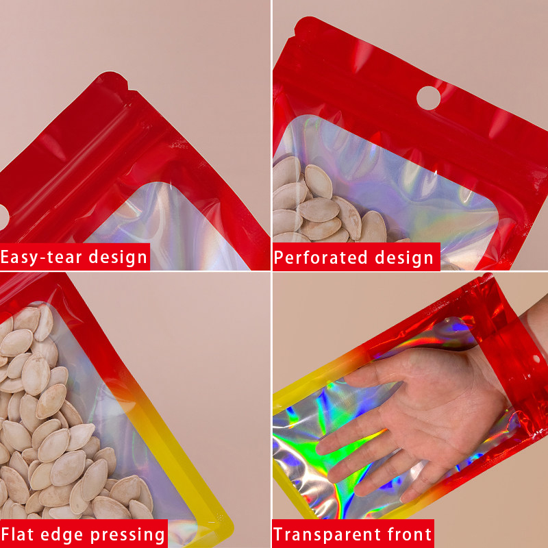 Holografische kleurrijke vierk - Food Storage Bag recensie en prijs