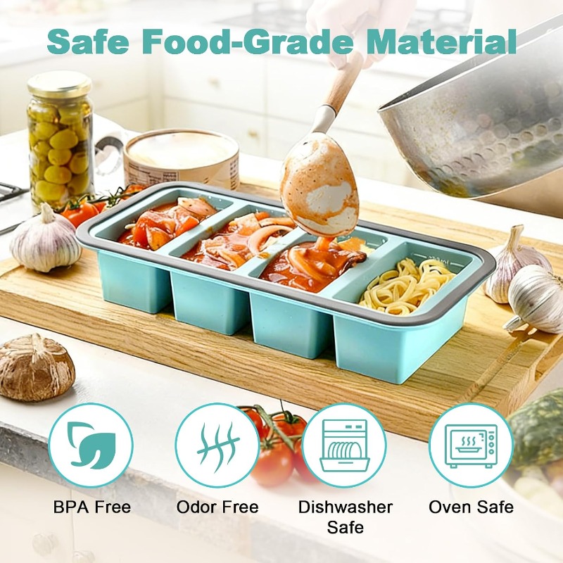 Siliconen vriesvormen met deks - Food Storage Meals recensie en prijs