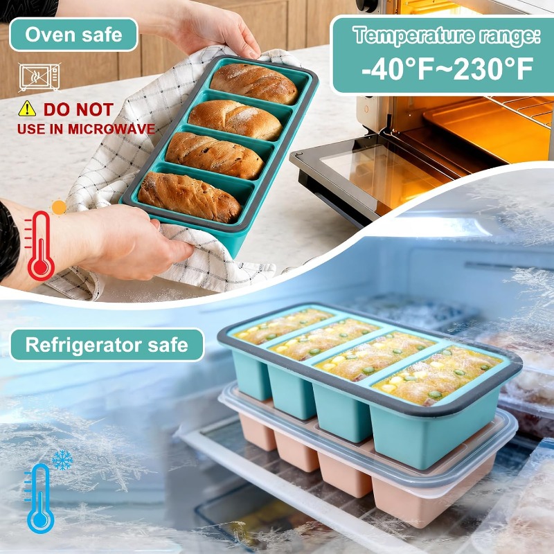 Siliconen vriesvormen met deks - Food Storage Meals recensie en prijs