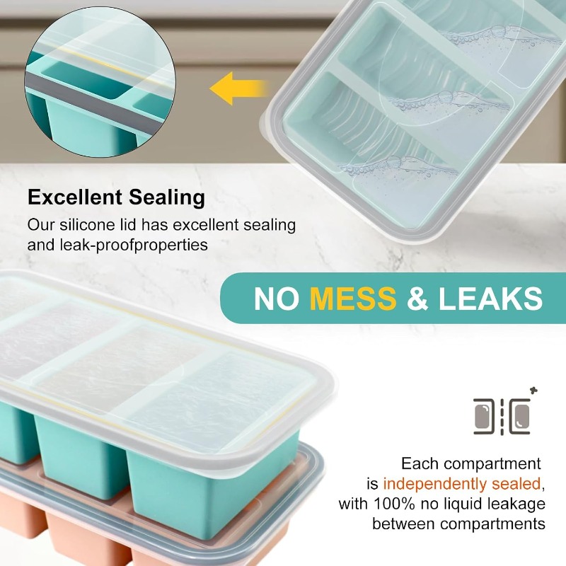 Siliconen vriesvormen met deks - Food Storage Meals recensie en prijs