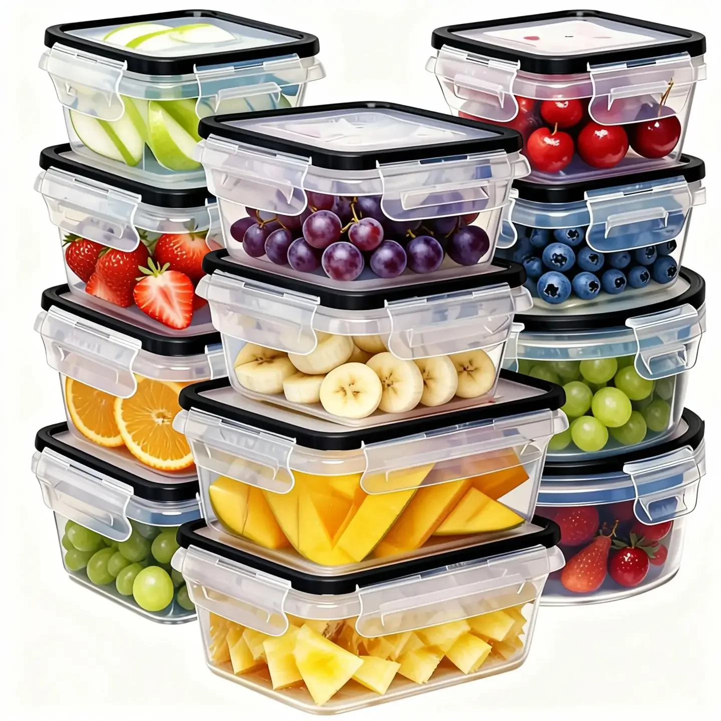 12-delige set luchtdichte voed - Food Storage Labels recensie en prijs