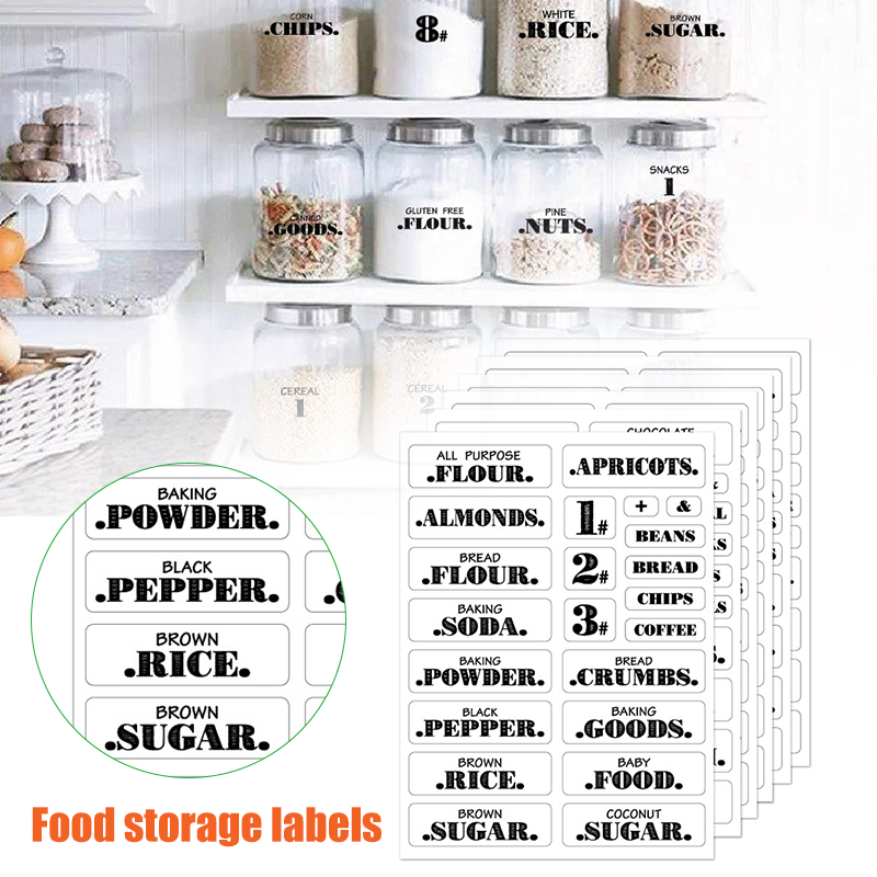 132Pcs Keuken Voedsel Stickers - Food Storage Labels recensie en prijs