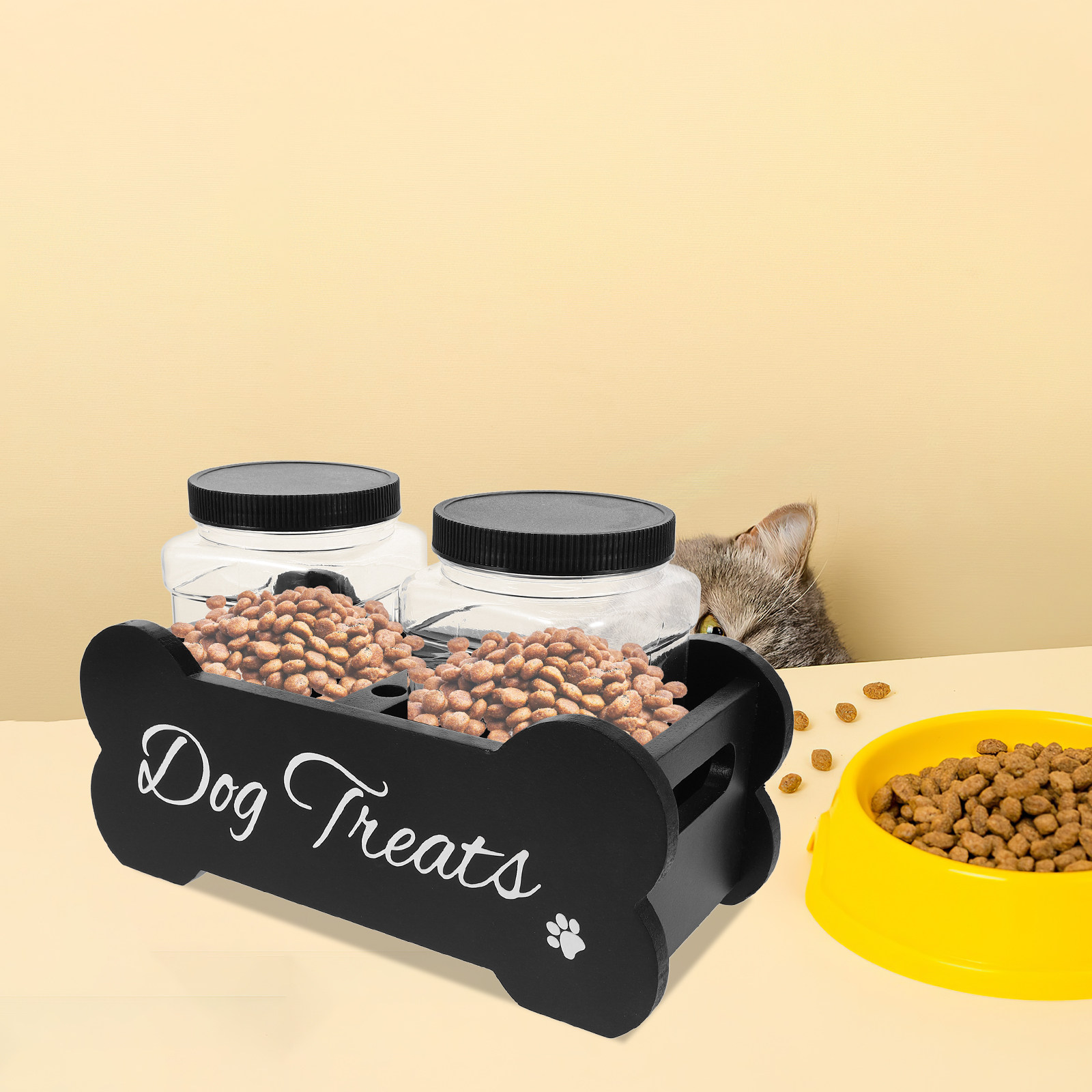 1 set elegante houten hondenbr - Food Storage With Dividers recensie en prijs
